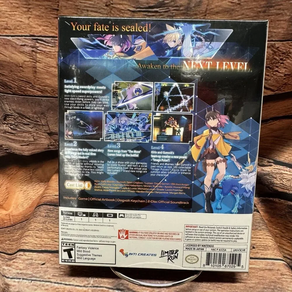 Azure Striker Gunvolt 3 Collectors Edition Nintendo Switch Limited Run Sealed